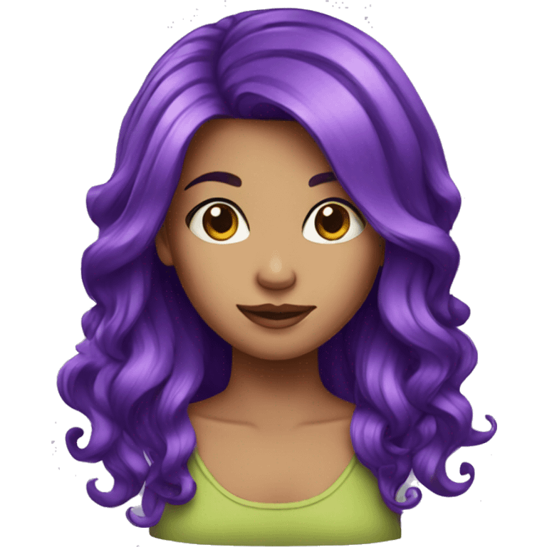 Purple hair girl  emoji