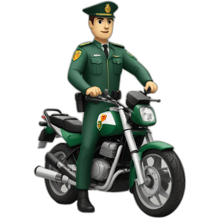 Guardia civil en moto emoji