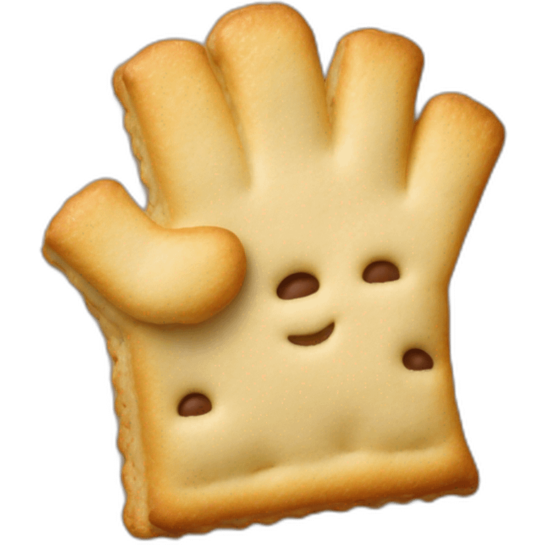 poptarts formed into shape of a hand emoji