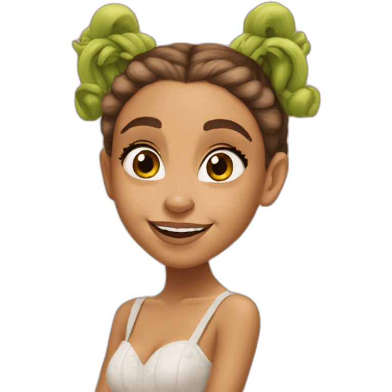 Ariana Grande as shrek emoji