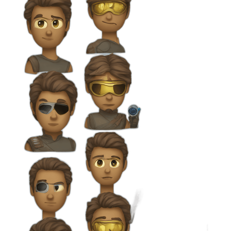 laser Star War bleu emoji