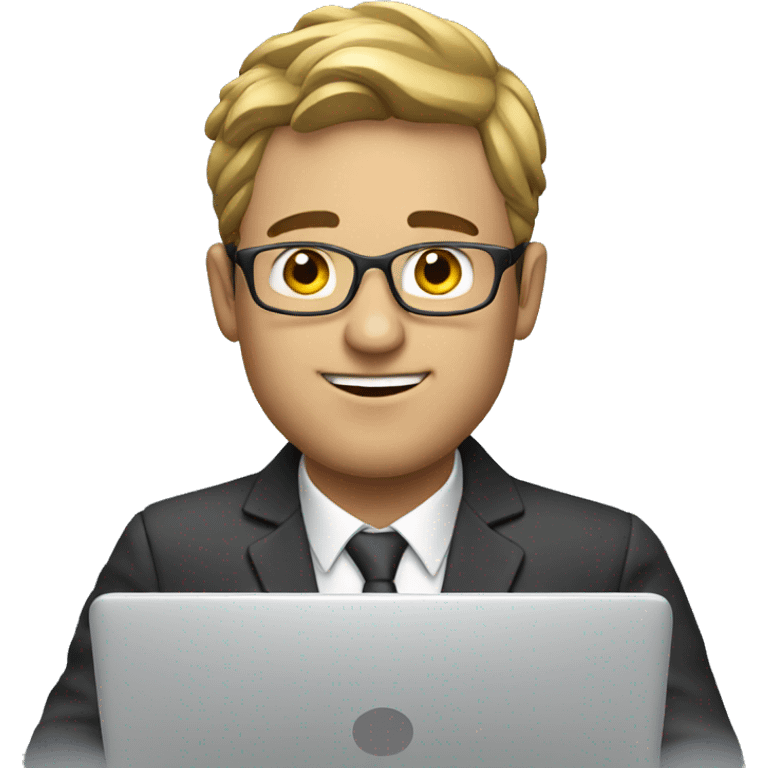 Man virtual assistant with laptop  emoji