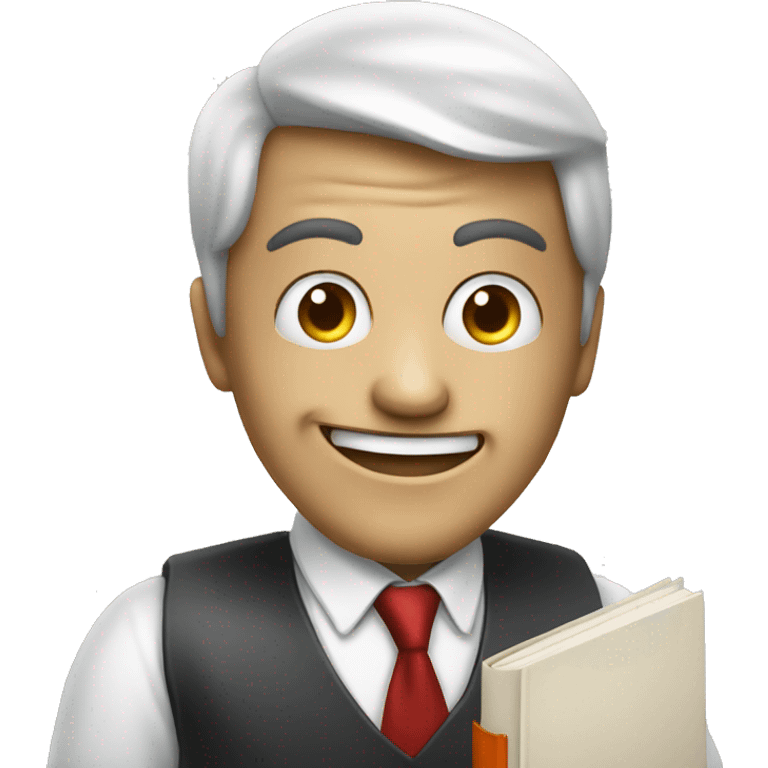 happy horror entrepreneur face with book emoji