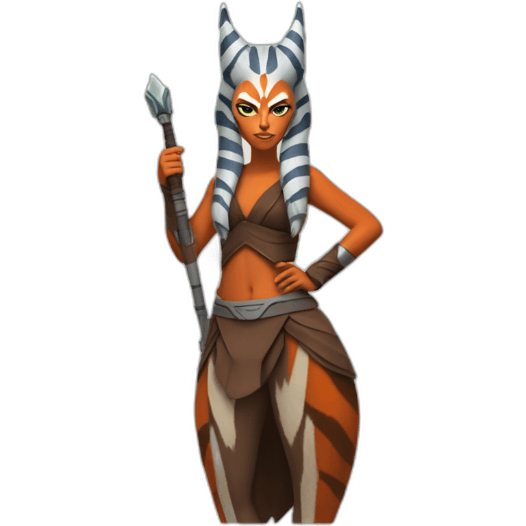 voluptuous ahsoka tano (full body, horns) emoji