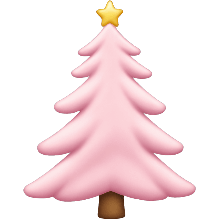 pastel pink christmas tree emoji