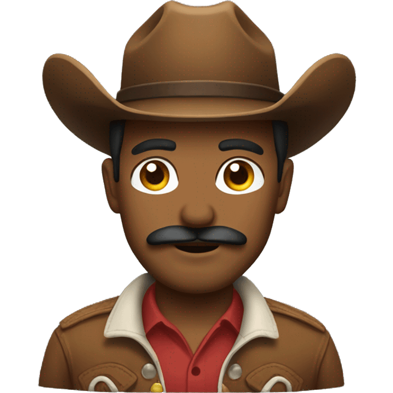 brown cowboy with moustache  emoji