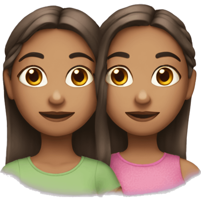 Two girl cousins  emoji