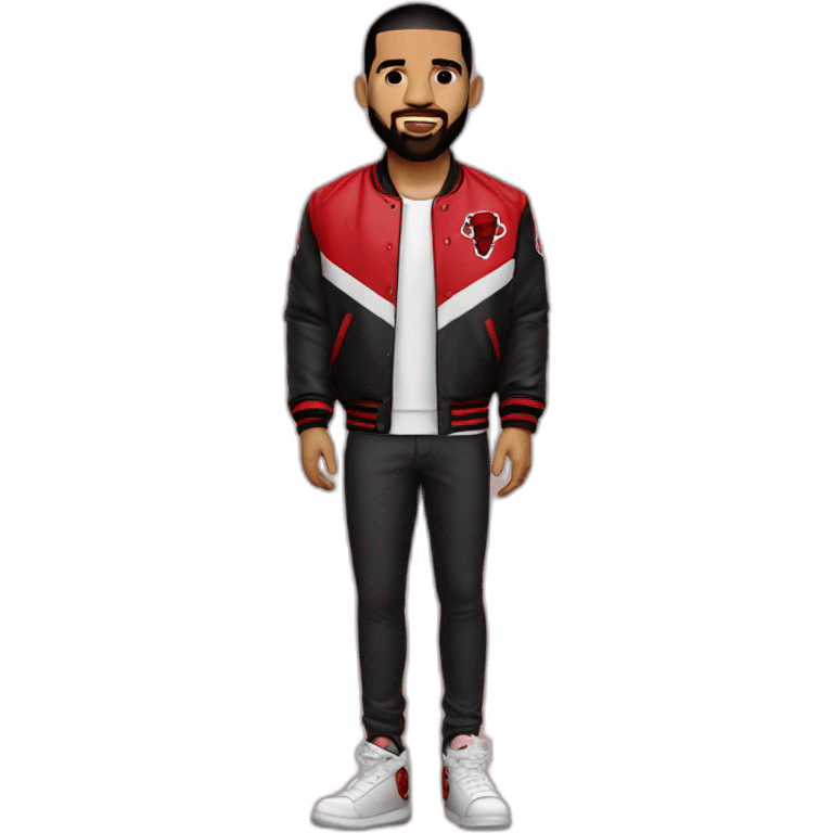 Drake in Chicago Bulls jacket emoji