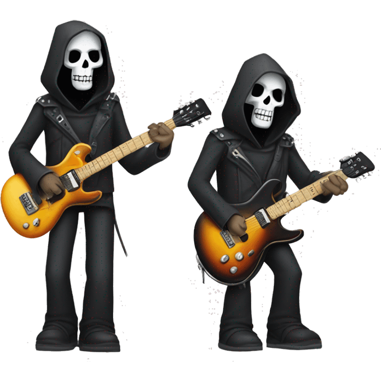 rock guitar and drums grim reaper emoji