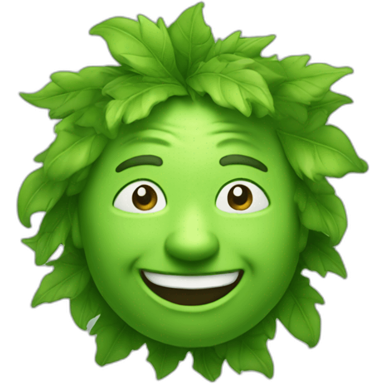 the joyful green man emoji