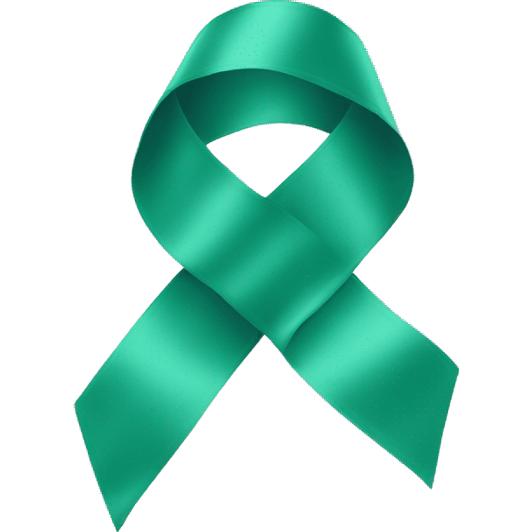 Stuttering sea green ribbon emoji