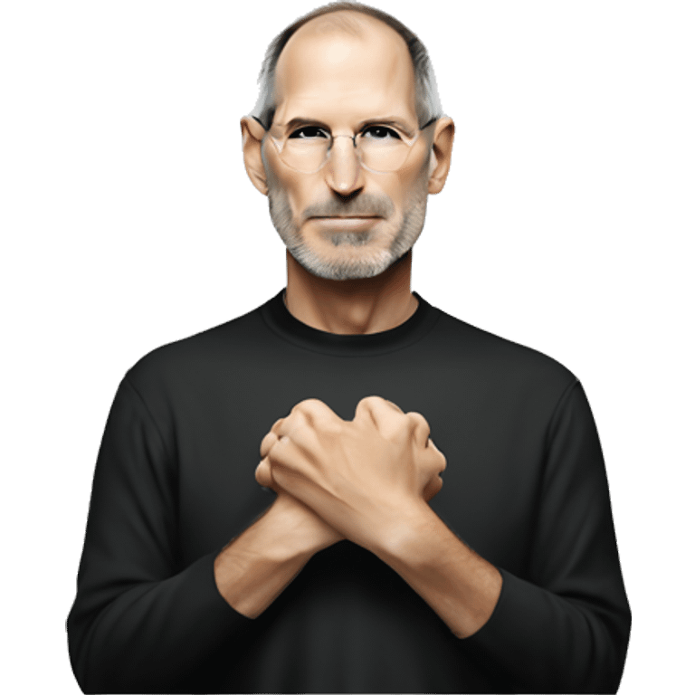 steve jobs doing heart hands emoji