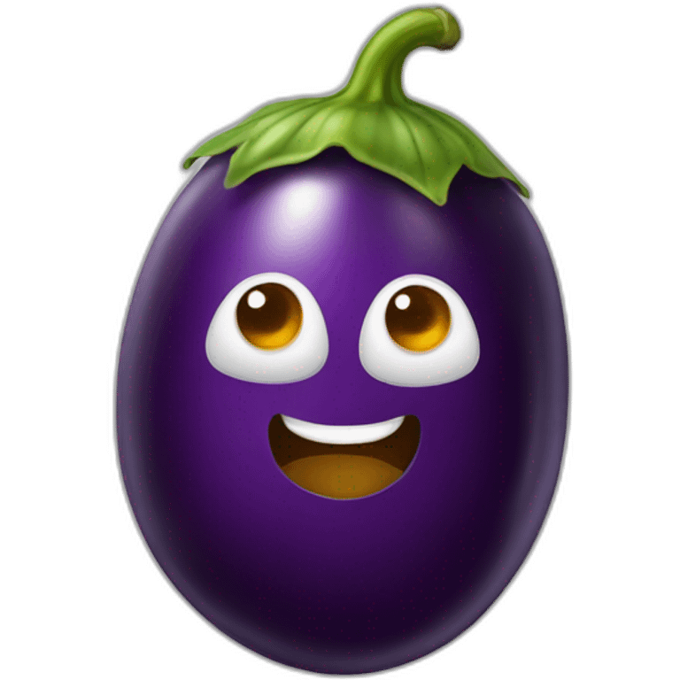 Aubergine dans pêche emoji