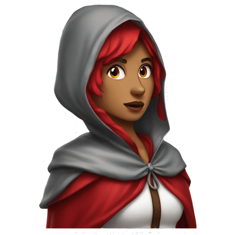 red riding hood red hood emoji