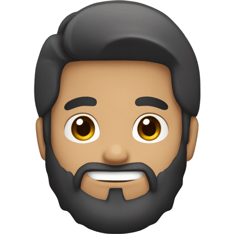 Brown Asian with black hair and beard. Pokemon trainer emoji