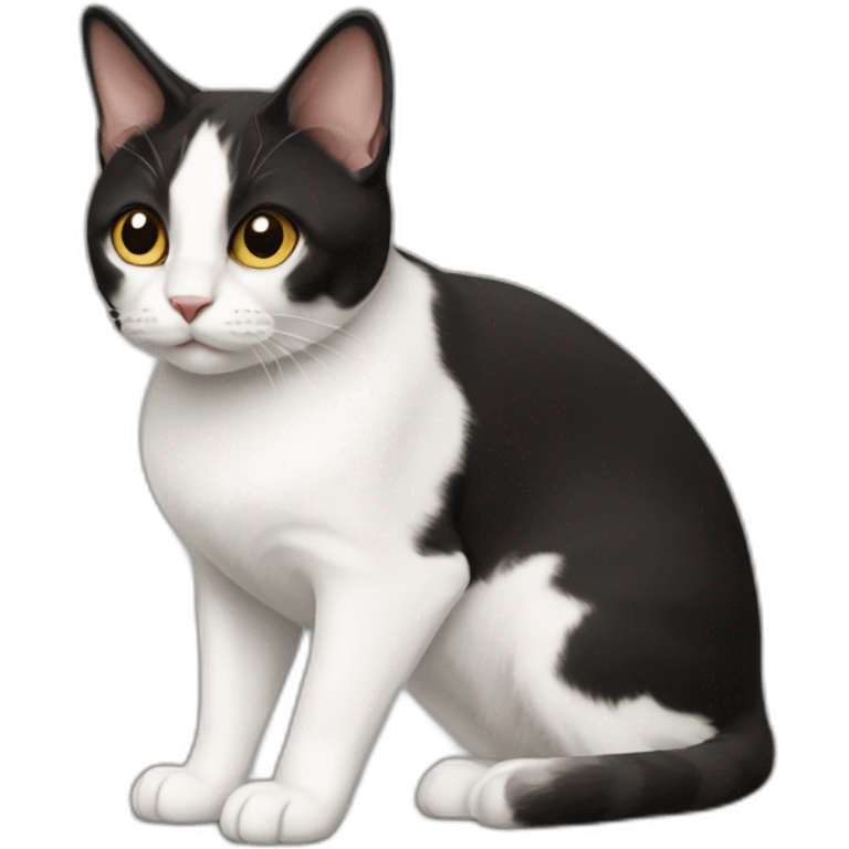 black-Japanese-bobtail-full-body emoji