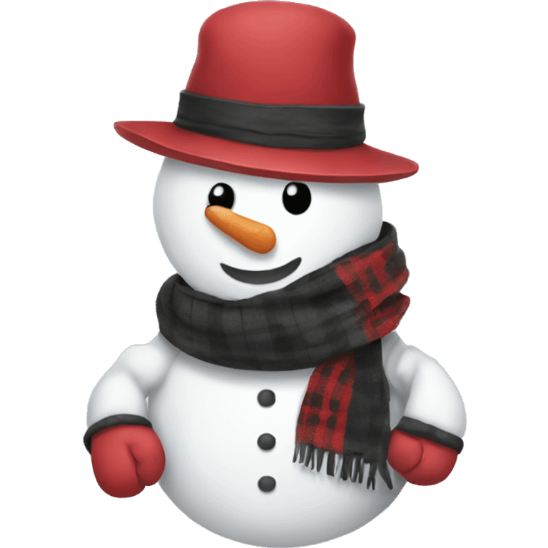 Snowman with emo life accessories  emoji