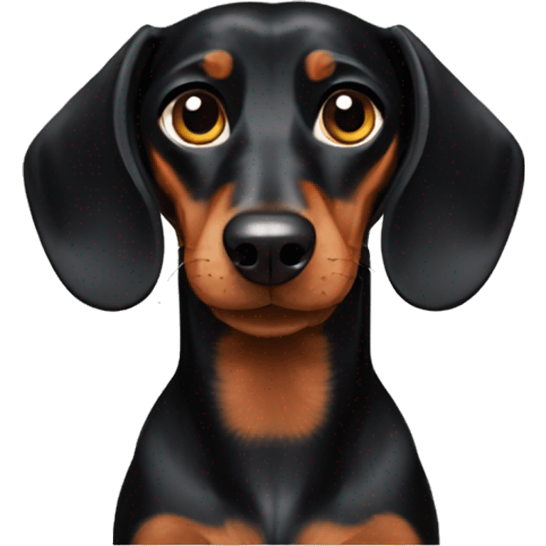 Black dachshund emoji