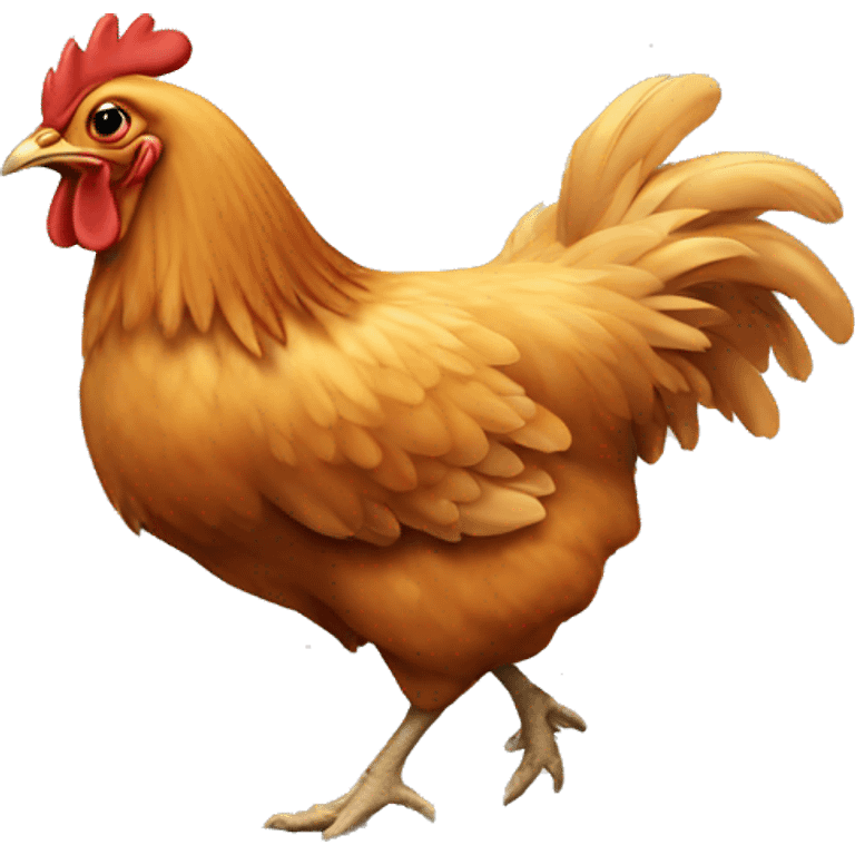 Chicken running around emoji