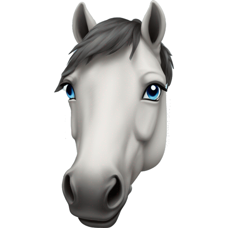 Norsiker horse portrait with blue eyes emoji