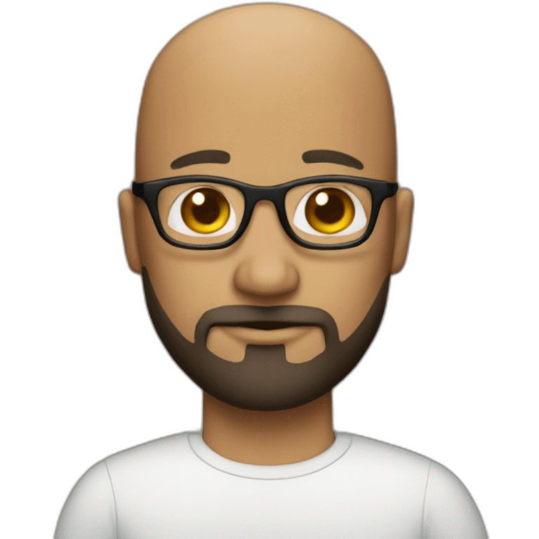 bald men with beard and glasses emoji