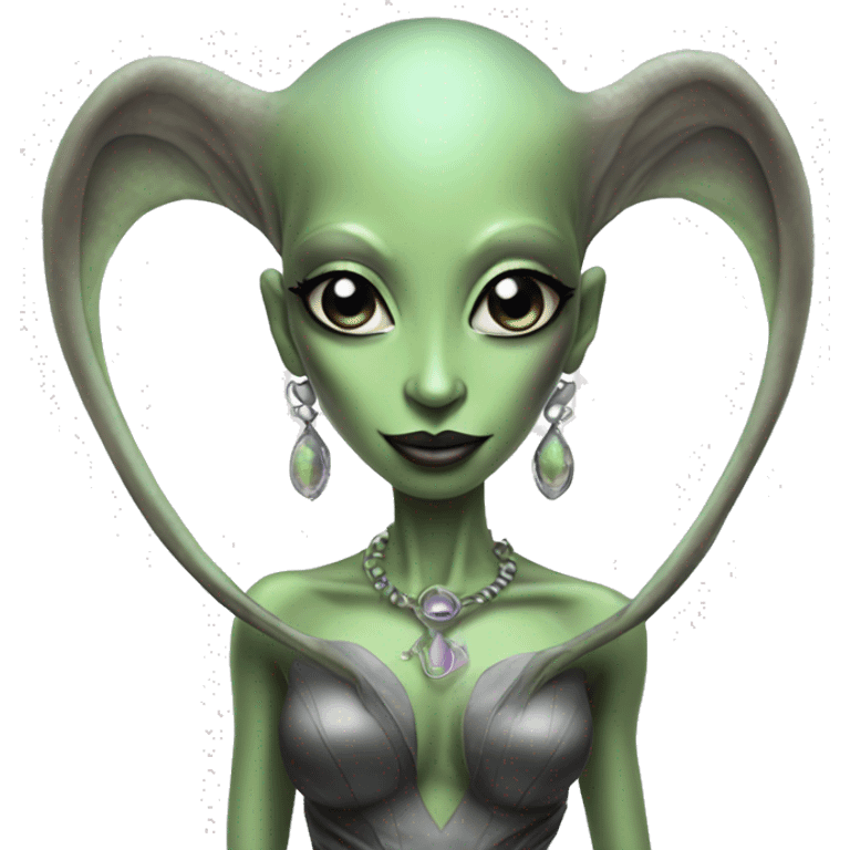 female diva alien high vibrational emoji