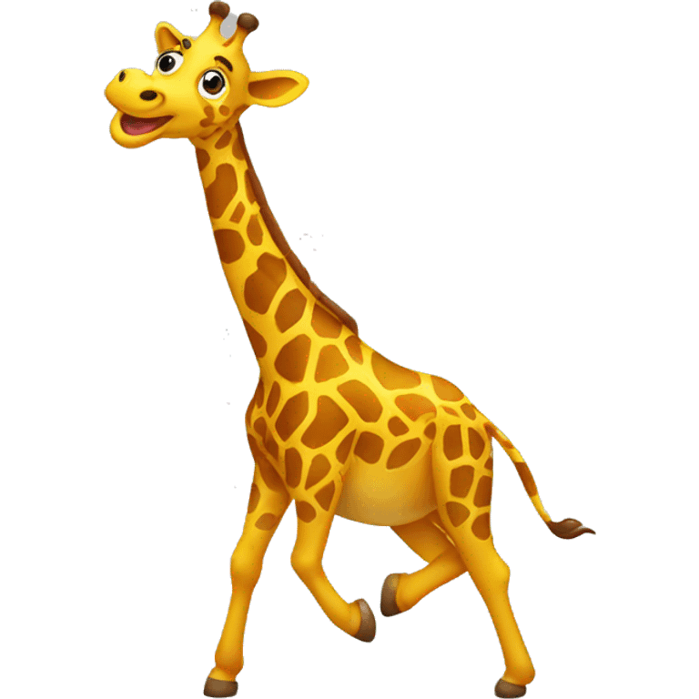 A dancing giraffe  emoji