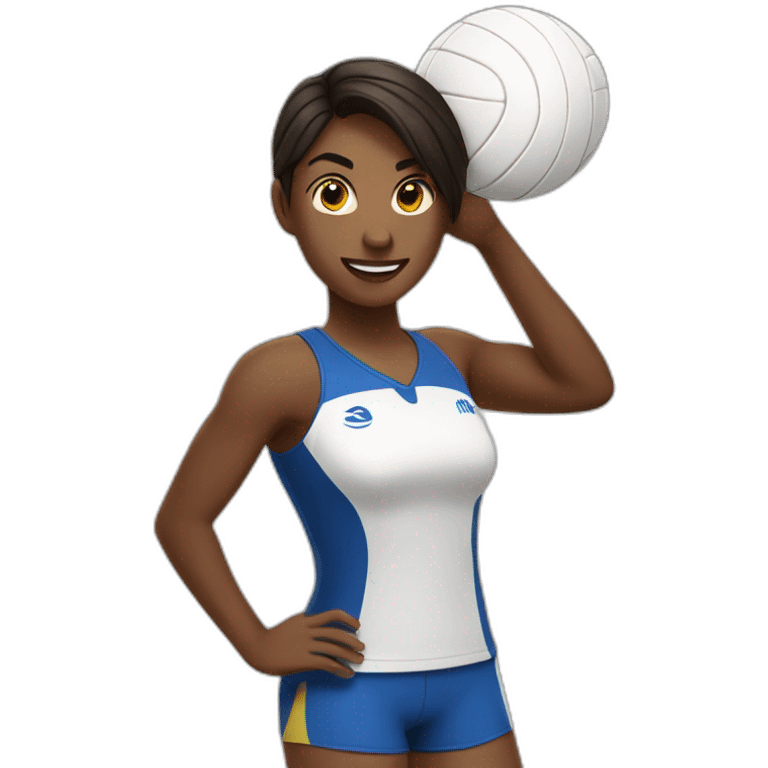 Passionate volleyball player emoji