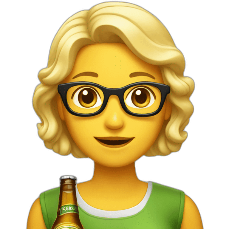 Mujer cerveza emoji