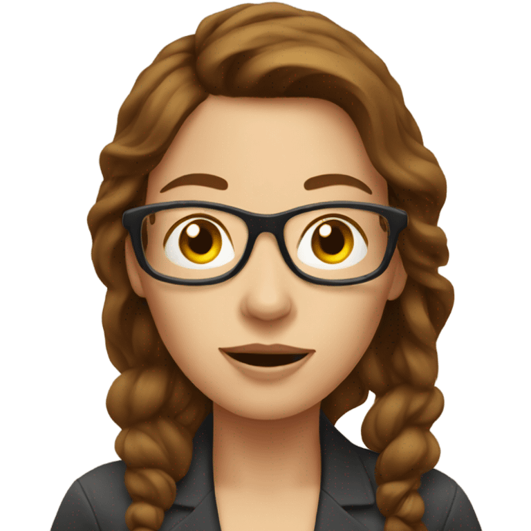 Woman with brown hair vaping  emoji