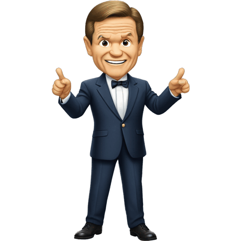 Kenneth Copeland standing up pointing forward  emoji