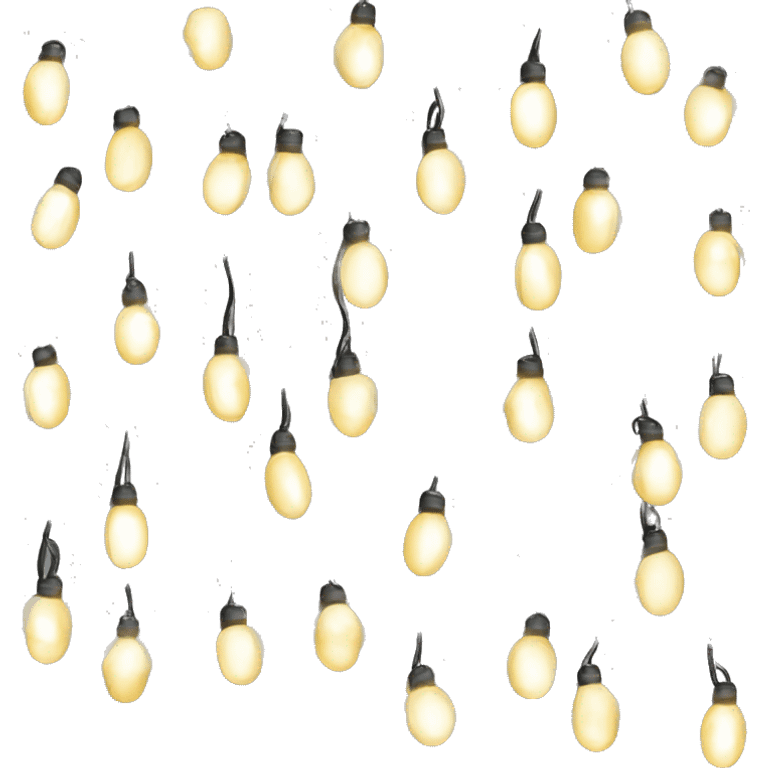 String of white and gold Christmas lights  emoji