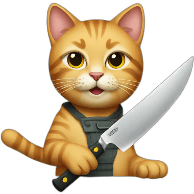 Cat with a knife  emoji