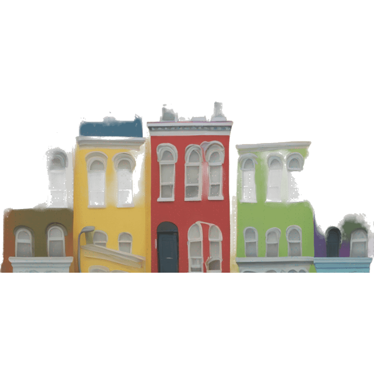 Colorful row houses  emoji