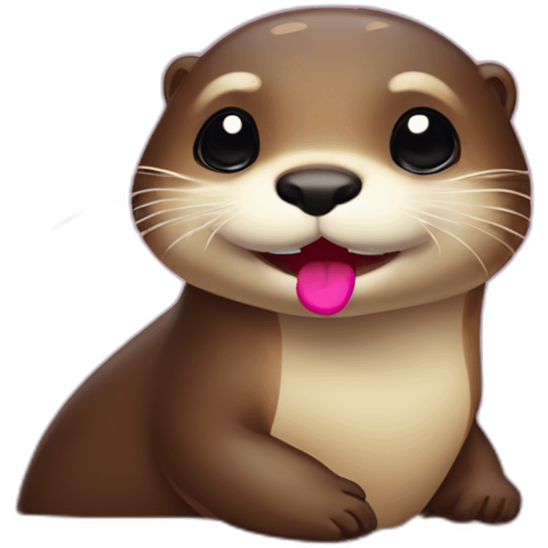 loutre sur une cerise emoji