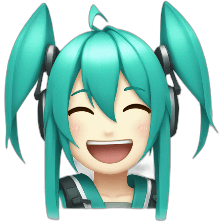 Hatsune miku laugh emoji