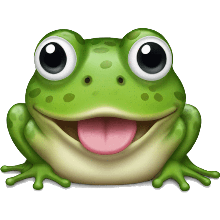 frog with tongue sticking out  emoji