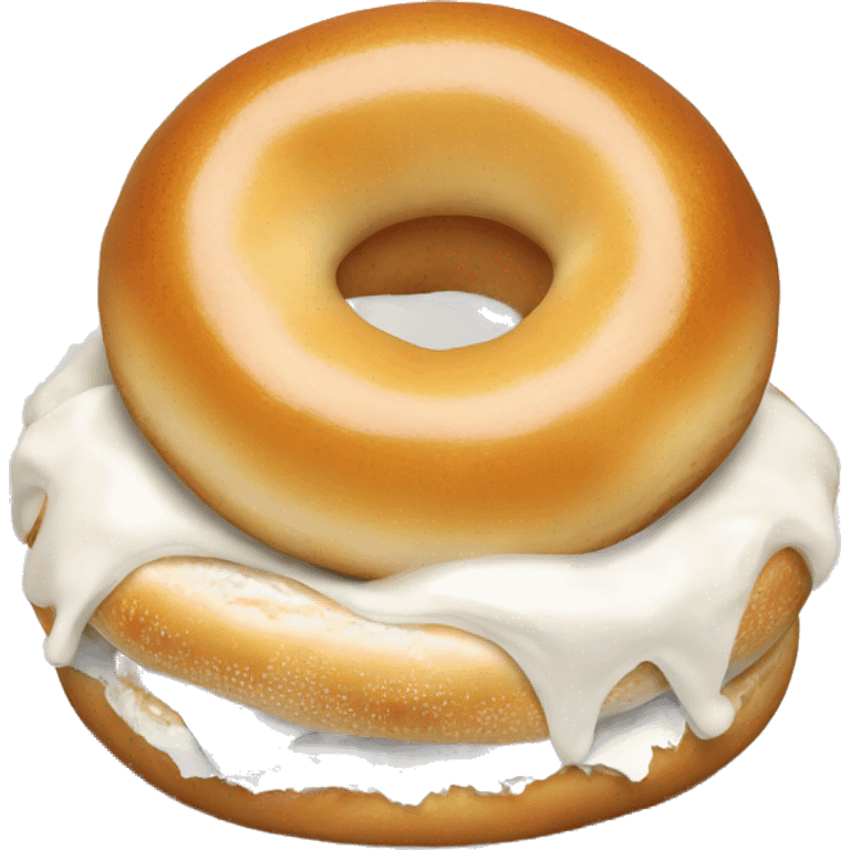 Bagel with cream cheese  emoji