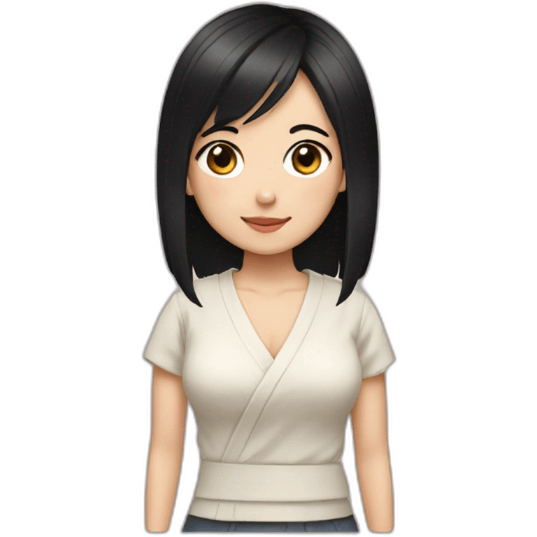 Japanes Girl with black hair  emoji