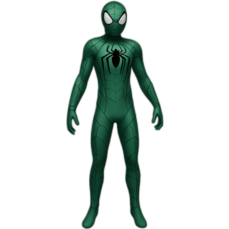 Man spider suit dark green emoji