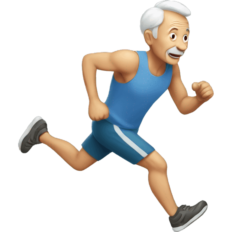 old man running emoji