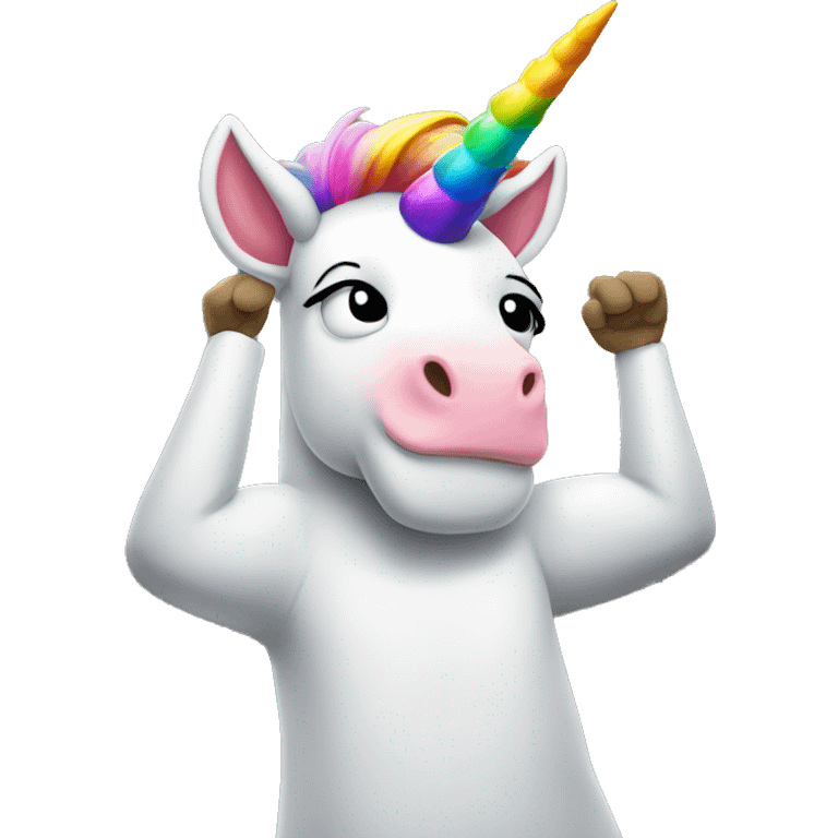 dabbing unicorn emoji