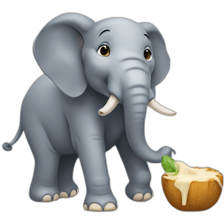 Elephant eating emoji