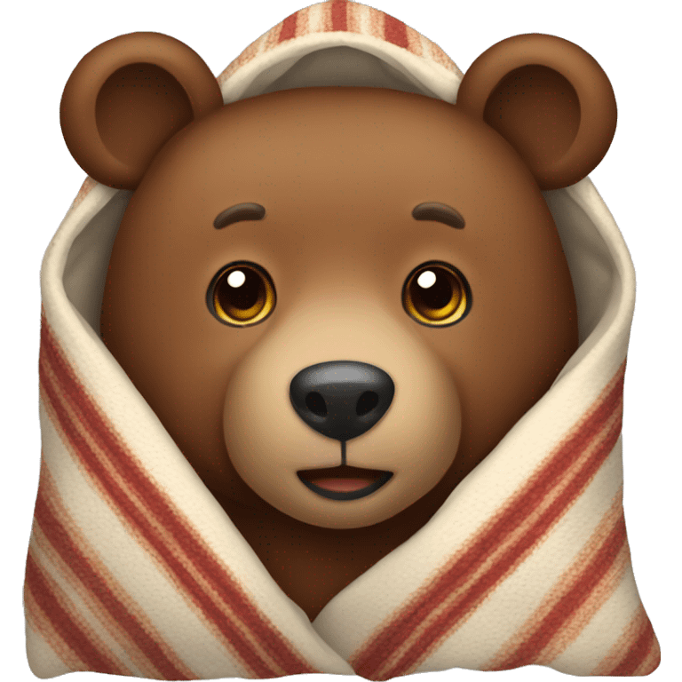 Brown bear wearing a blanket  emoji