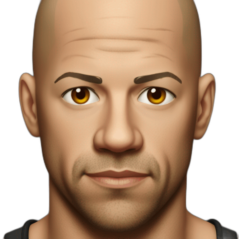 actor vin diesel serious half body emoji