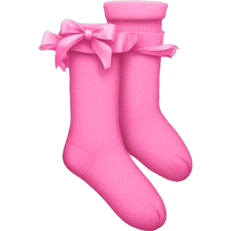 pink socks with ribbon emoji