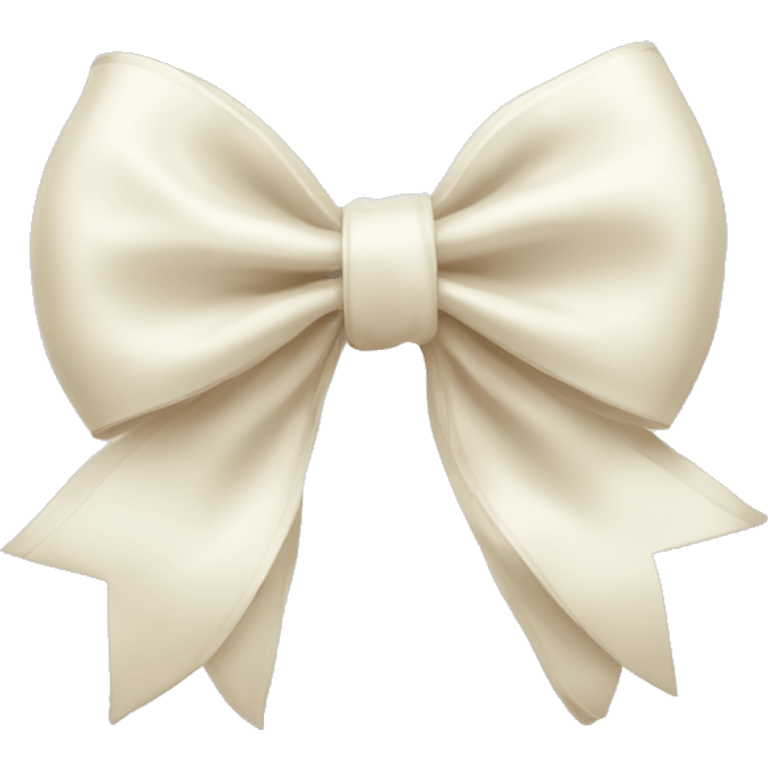 cream white bow emoji