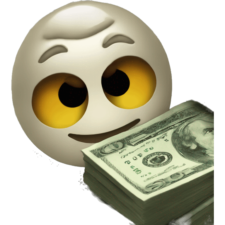 Money on top of money emoji