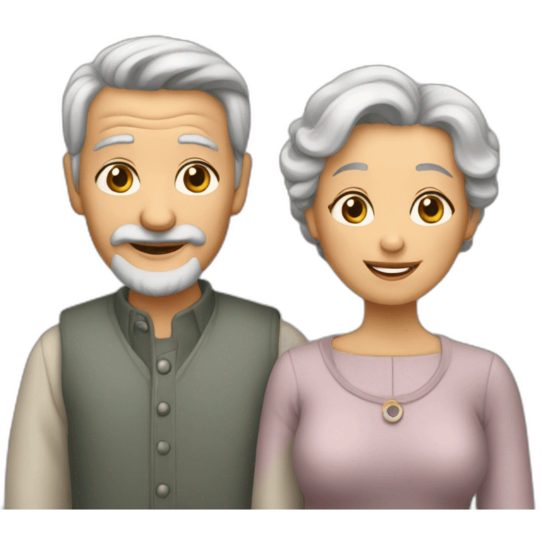 pareja ancianos emoji