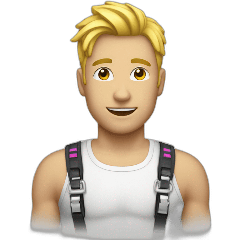 White circuit Gay in harness emoji